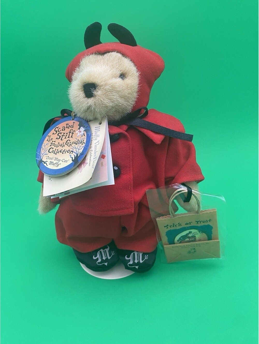 Devil-May-Care Muffy Vanderbear 9" Plush - 1997 NABCO - Foolish Ghoulolish